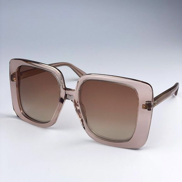 NEW Gucci GG1314S 005 Transparent Brown Mirrored Oversize Square Women Sunglasse main image 7